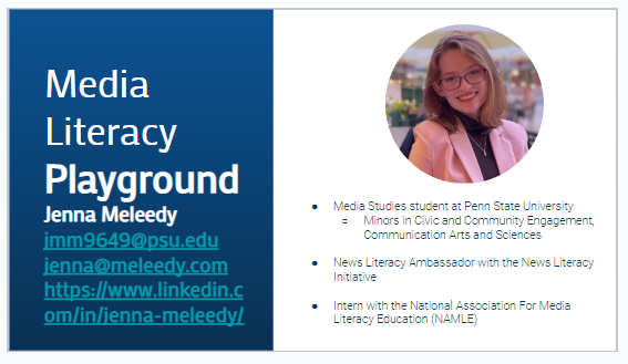 Slideshow for Media Literacy Playground