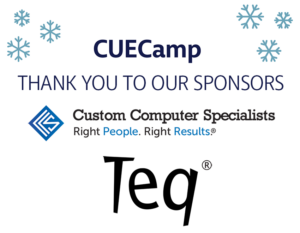 Winter CUECamp Sponsors Custom Computer Specialists and Teq