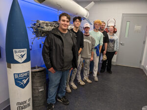 Students who worked on rocket with BLUSHIFT.